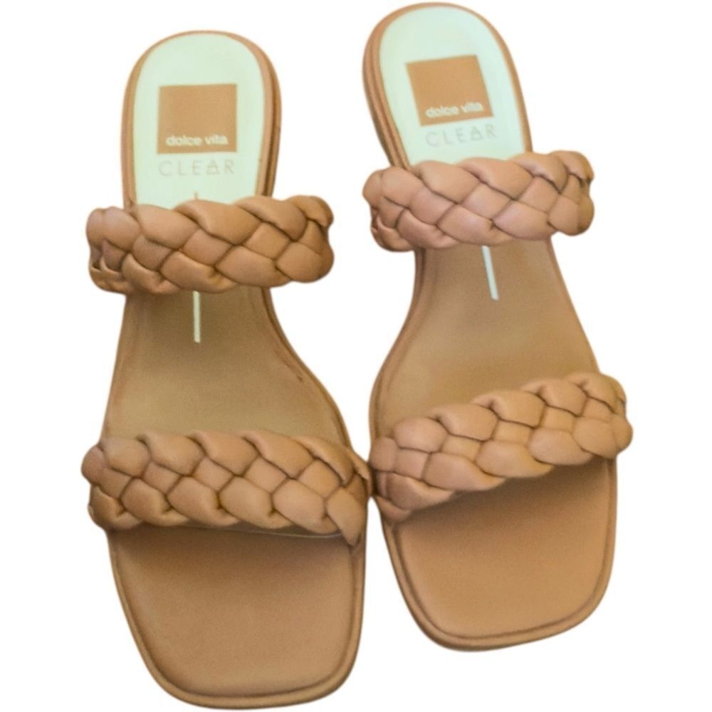 Dolce Vita Ronan Open Toe Heeled Sandals Caramel Stella. 7.5. - Picture 2 of 8